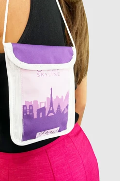 Купить нагрудный кошелек Шарм 16х19 см, с полной запечаткой "Skyline"