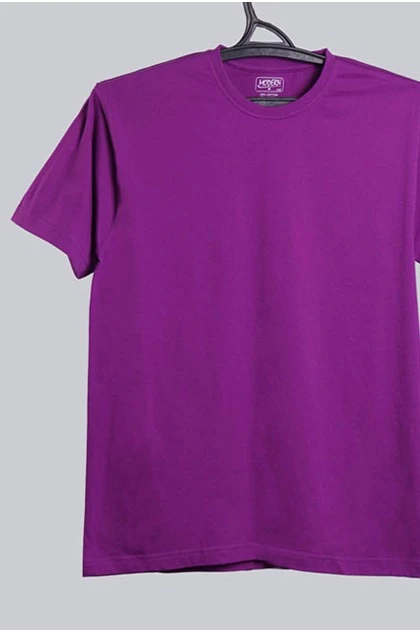 Футболка Премиум унисекс (Modern) однотонная фиолетовая (хлопок)#2
