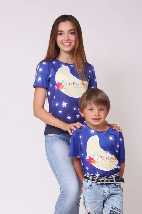 Футболка Гэлэкси женская из ники с полной запечаткой "Star"#3