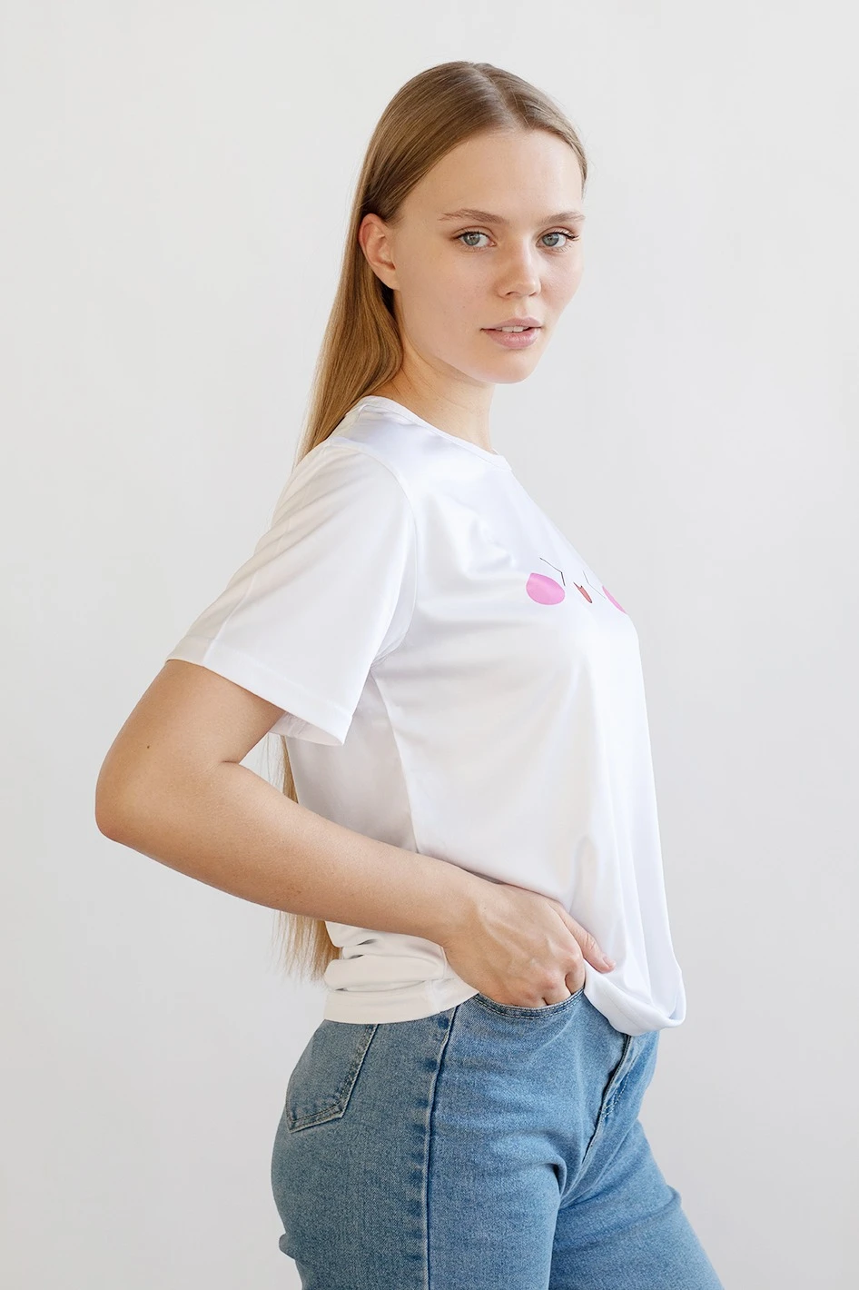 Футболка Астер из примы женская, однотонная "Emodji"#3