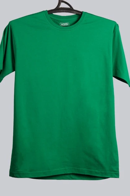 Футболка Премиум унисекс (Modern) однотонная зелёная (хлопок)#2