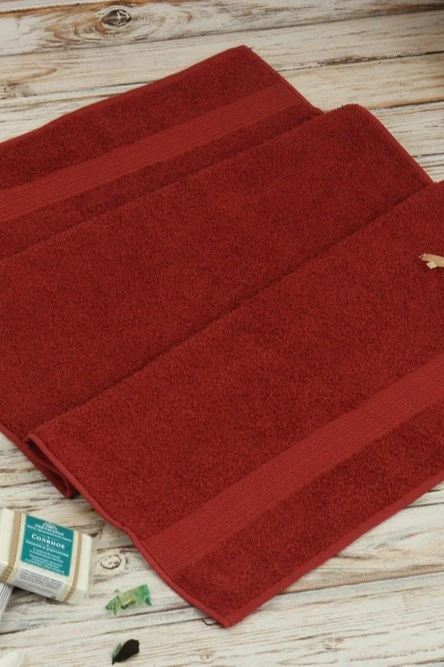 Полотенце махровое 50х90 см (Ituma), однотонное шоколадное#1