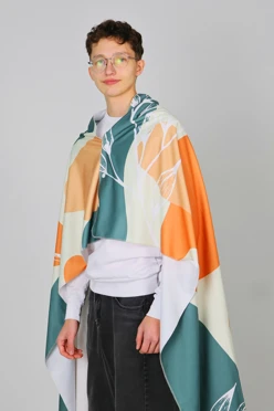 Купить плед-пончо Полли с полной запечаткой "Природа"