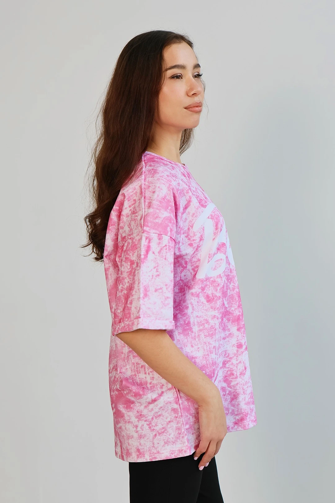 Купить футболку Бен оверсайз унисекс из кулирки хб с полной запечаткой "Hello"