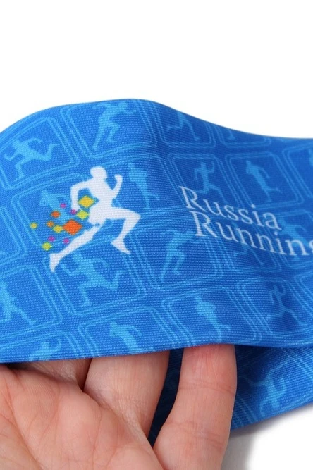 Повязка двухслойная из бифлекса взрослая, с полной запечаткой "Russia Running"#2 Повязка двухслойная из бифлекса взрослая, с полной запечаткой "Russia Running"#2