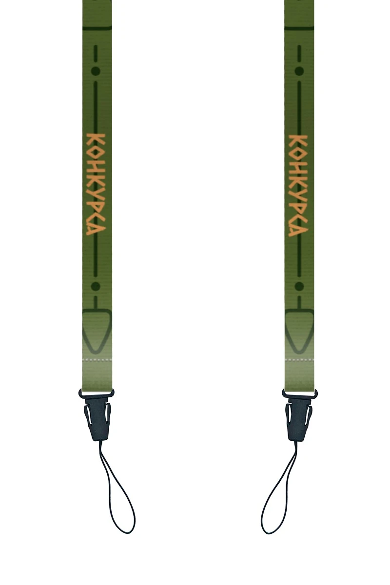 Купить ленту для бейджа репс ширина 1,5 см, с фастексом, с печатью  "Победитель"