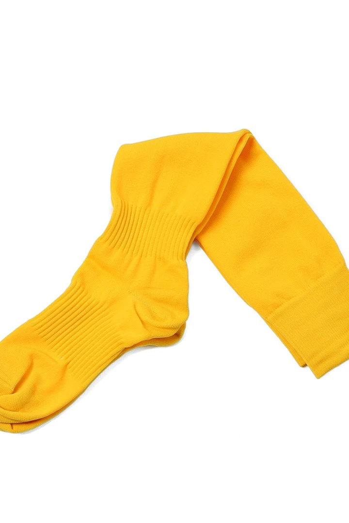 Гетры футбольные взрослые, однотонные жёлтые#9