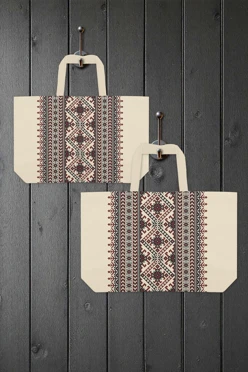 Купить сумку Комби из греты 40х30 см, с принтом на одной стороне "Pattern diamonds"