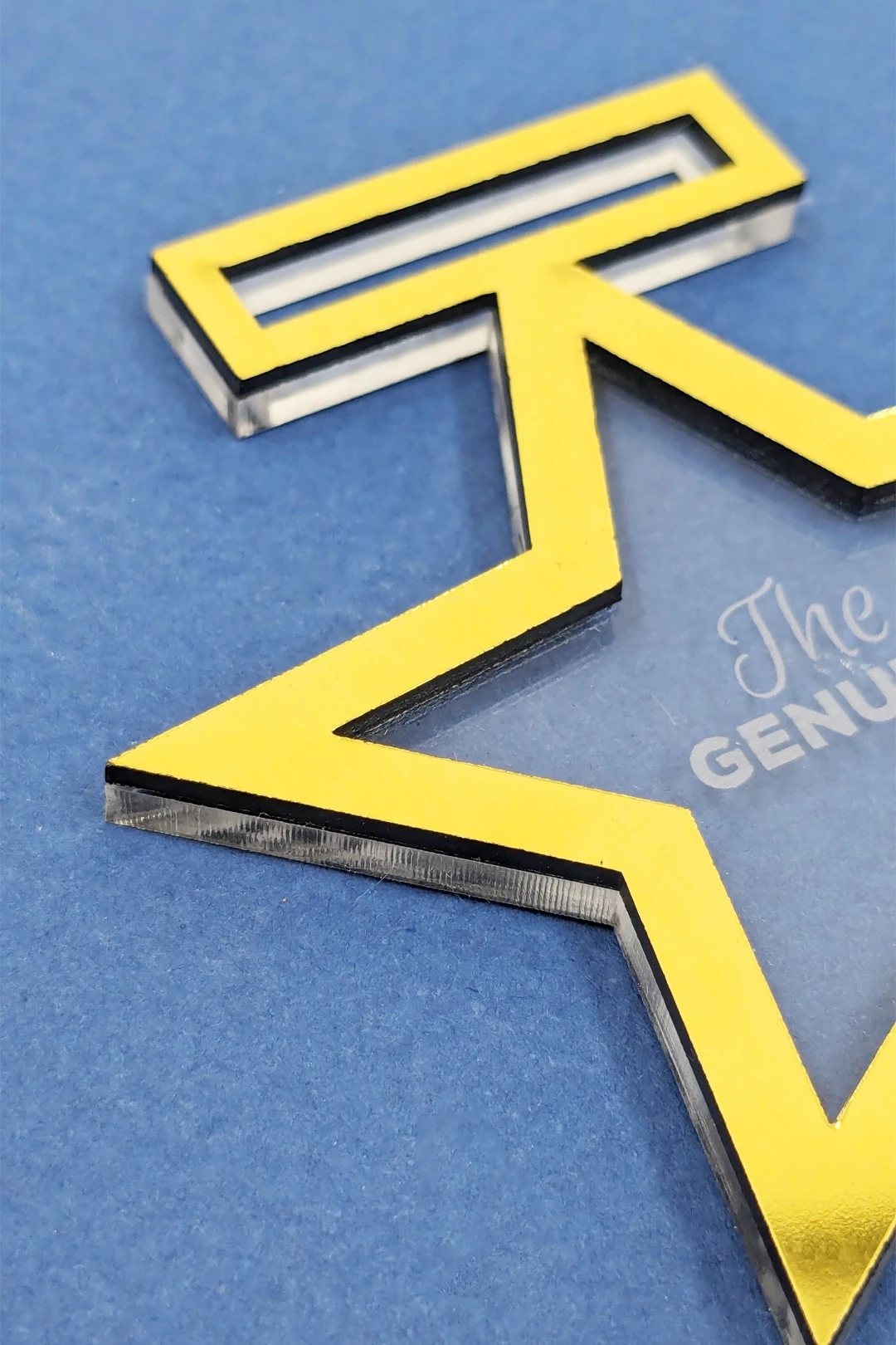 Медаль из акрила АК6004 Звезда 60 мм с гравировкой#3