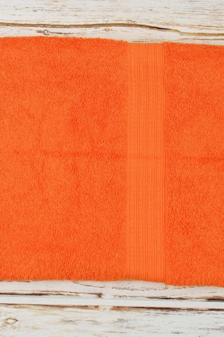 Купить полотенце махровое 70х140 см оранжевое