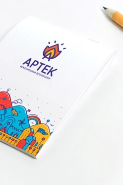 Блокнот фирменный А7 на скобе (40 листов без печати)#1 Блокнот фирменный А7 на скобе (40 листов без печати)#1