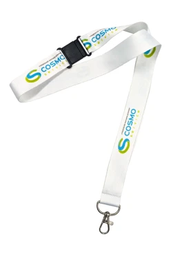 Лента для бейджа блекаут ширина 2,5 см, с карабином-люкс и замком безопасного разрыва, с печатью#1 Лента для бейджа блекаут ширина 2,5 см, с карабином-люкс и замком безопасного разрыва, с печатью#1