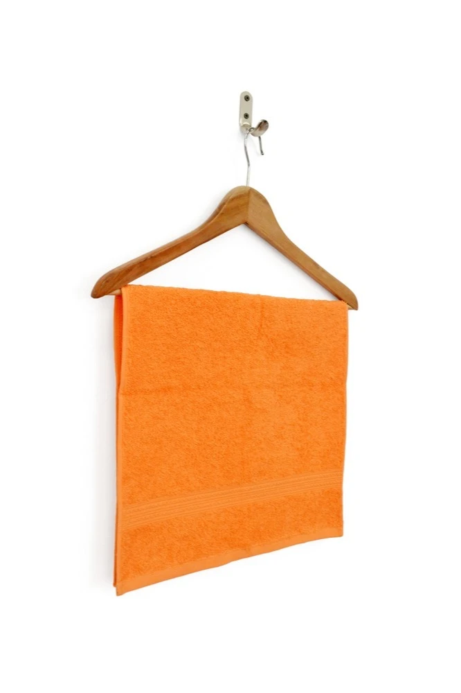 Полотенце махровое 40х70 см (Ituma), однотонное оранжевое#5