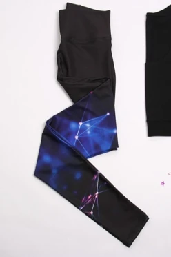 Легинсы женские с широким поясом с принтом "Star"#2