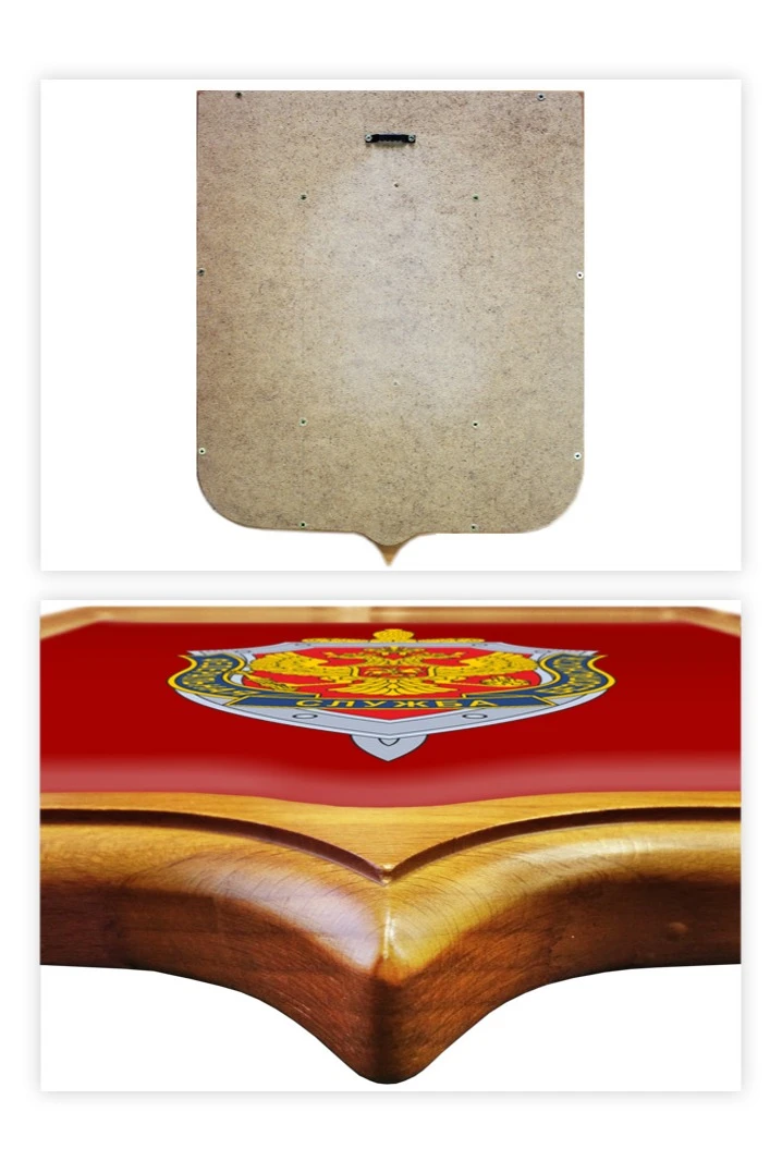 Купить Герб ФСБ РФ 53х61 см печатный рамка светлое дерево Купить Герб ФСБ РФ 53х61 см печатный рамка светлое дерево