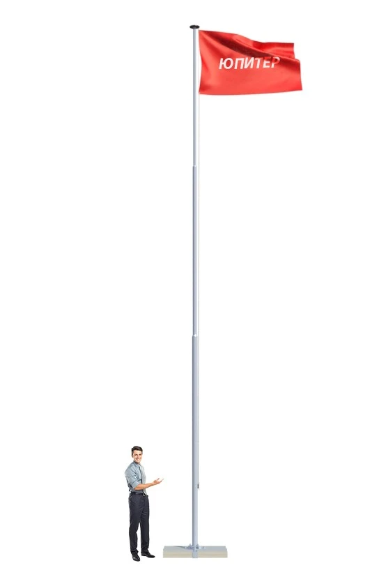 Арендовать флагшток из алюминия с открытым механизмом 9 м (покраска)