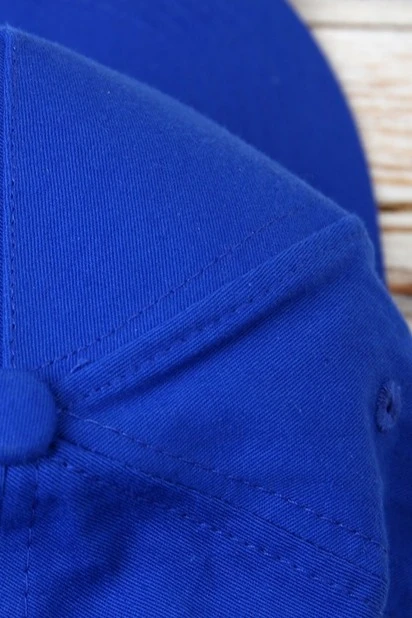 Бейсболка Полувелюр пятиклинка взрослая, однотонная синяя (хлопок)#2 Бейсболка Полувелюр пятиклинка взрослая, однотонная синяя (хлопок)#2