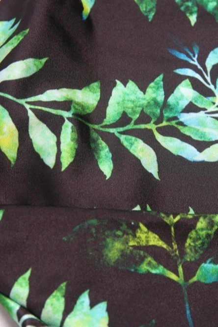 Комплект женский с принтом "Green Leaves"#4