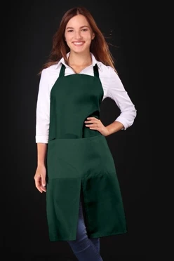 Купить фартук Капучино однотонный зеленый
