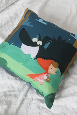 Подушка 35х35 см, с принтом "Red Riding Hood"#2