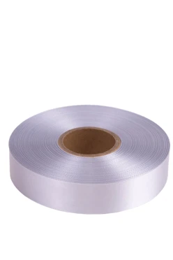Купить ленту сaтин шириной 25 мм, однотонную серую