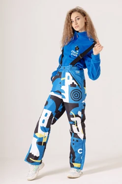 Купить брюки Стэнли утепленные унисекс, с полной запечаткой "City of Craft"