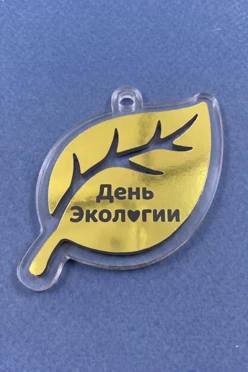 Купить медаль из акрила АК4003 Круг 40 мм с гравировкой "Ecology Day"