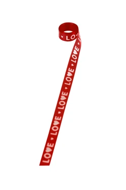 Купить ленту сатин ширина 1,5 см бордовая, печать серебром с одной стороны