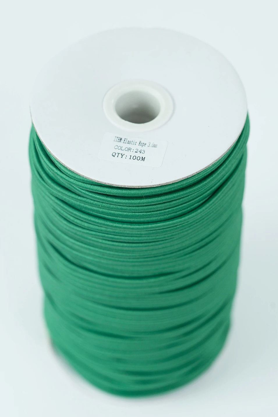 Купить резинку шляпную 100% пэ, 3 мм, зеленую 243