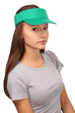 Купить козырек Карри на липучке узкий зеленый