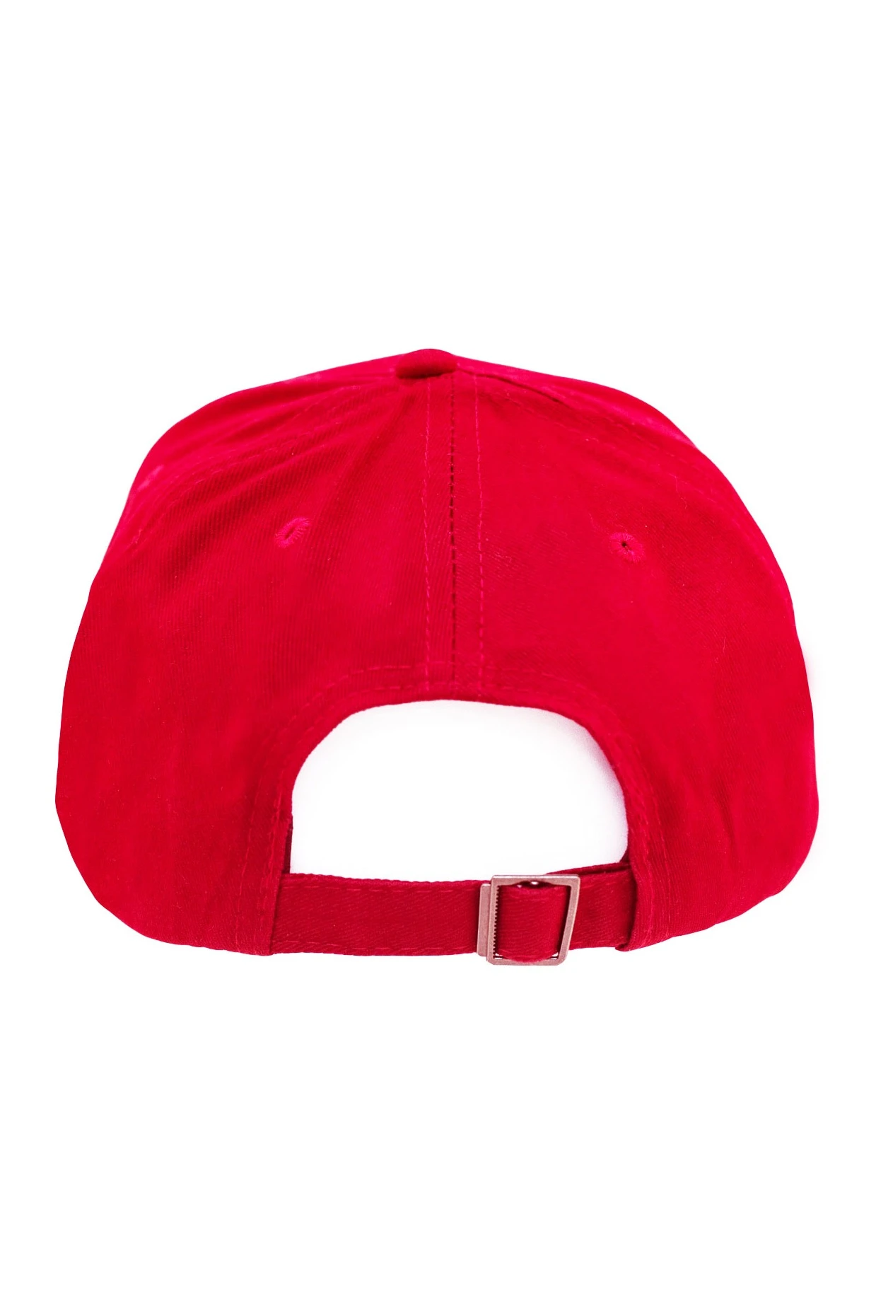Бейсболка Брент шестиклинка взрослая, однотонная красная (хлопок)#1