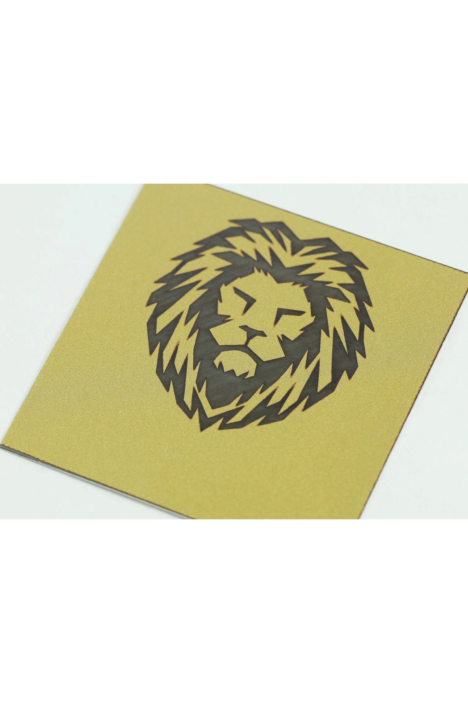 Алюминий матовый 200х300 мм 0,45 мм, золото/черный#1