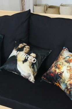 Подушка 30х30 см, с принтом "I am tired"#2