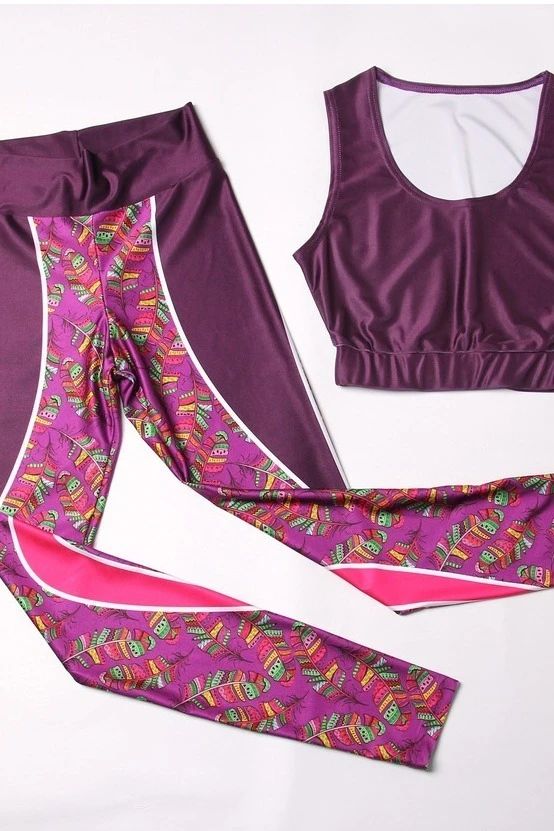 Купить комплект женский с принтом "Magic Leaves"