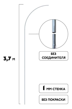 Купить флагшток Парус Лайт 3,7 м