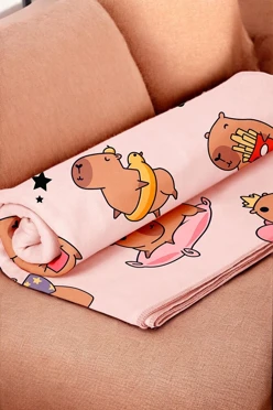 Купить плед Палитра флисовый 150х170 см, с принтом  "Capybara chill"