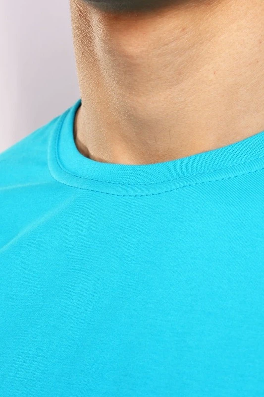 Футболка Премиум унисекс (Modern) однотонная небесная (хлопок)#1