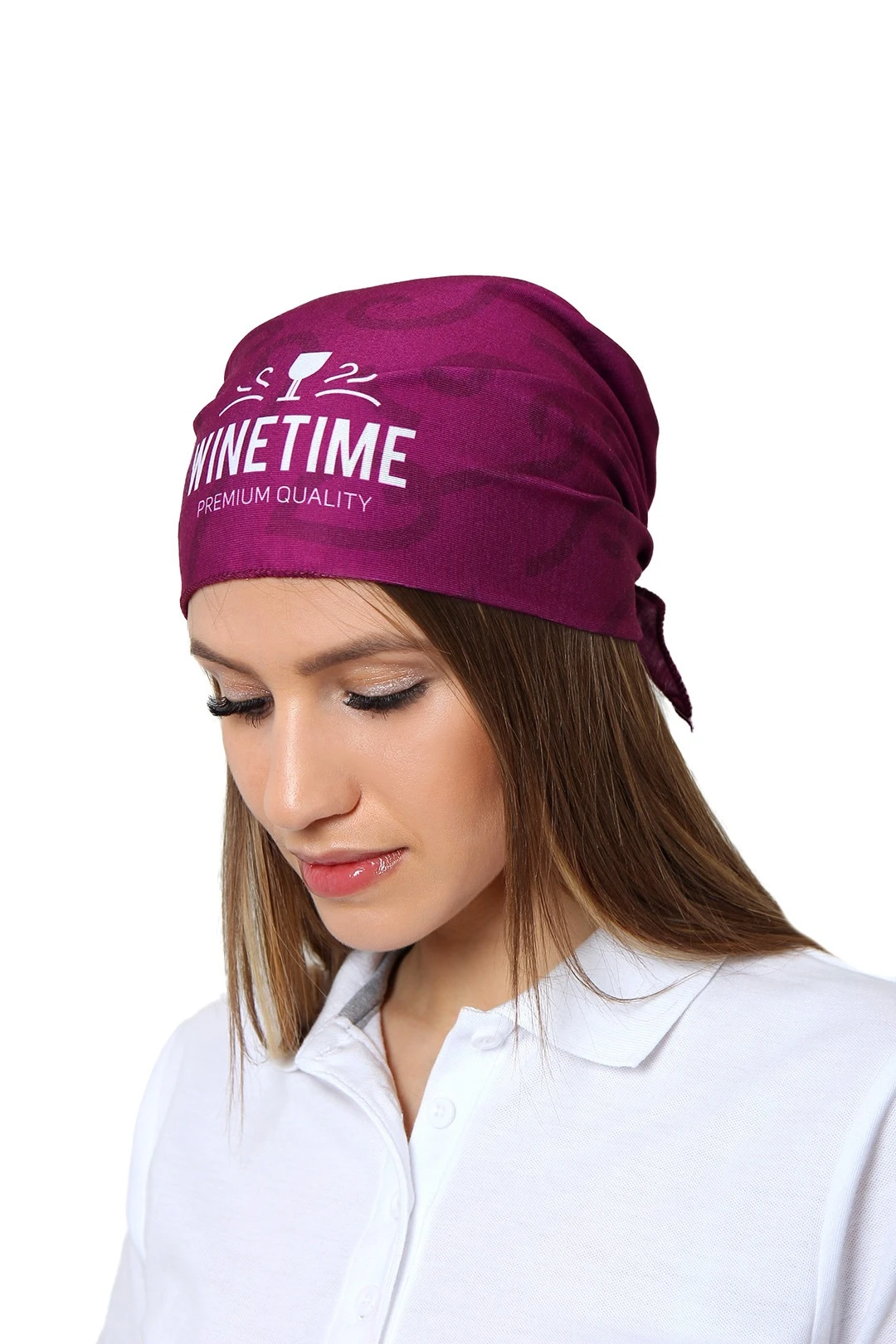 Бандана с полной запечаткой, полиэстер 60х60х90 см "WineTime"#1