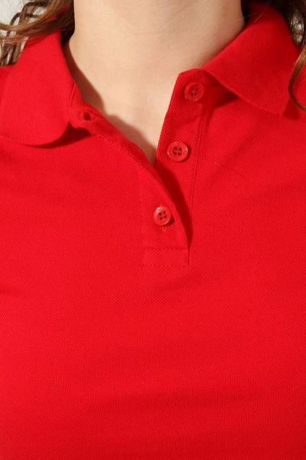 Поло Престиж женская (Modern) однотонная красная (хлопок)#8