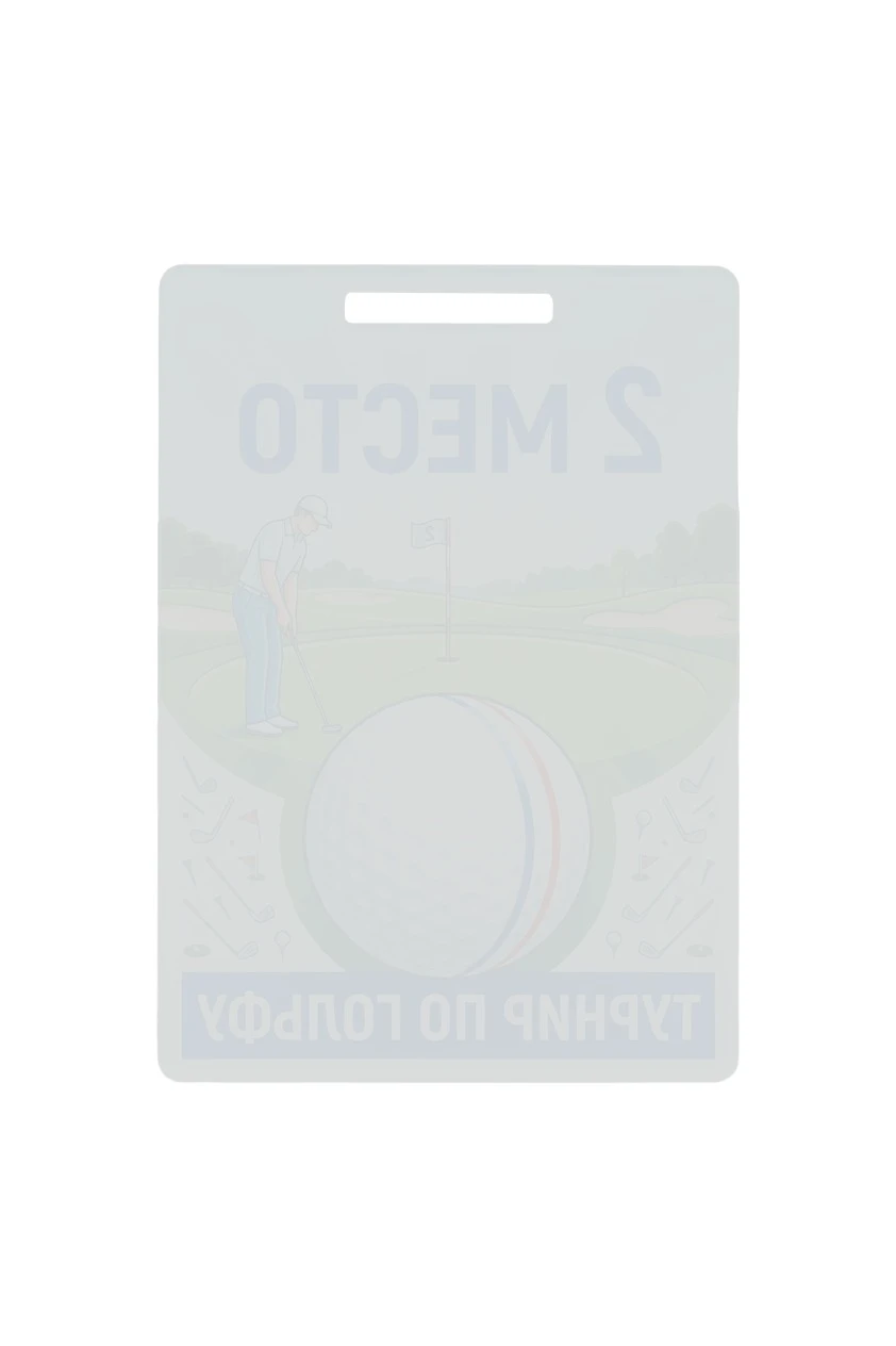 Медаль из акрила АК7040 Прямоугольник 70х50 мм с печатью "Golf"#1