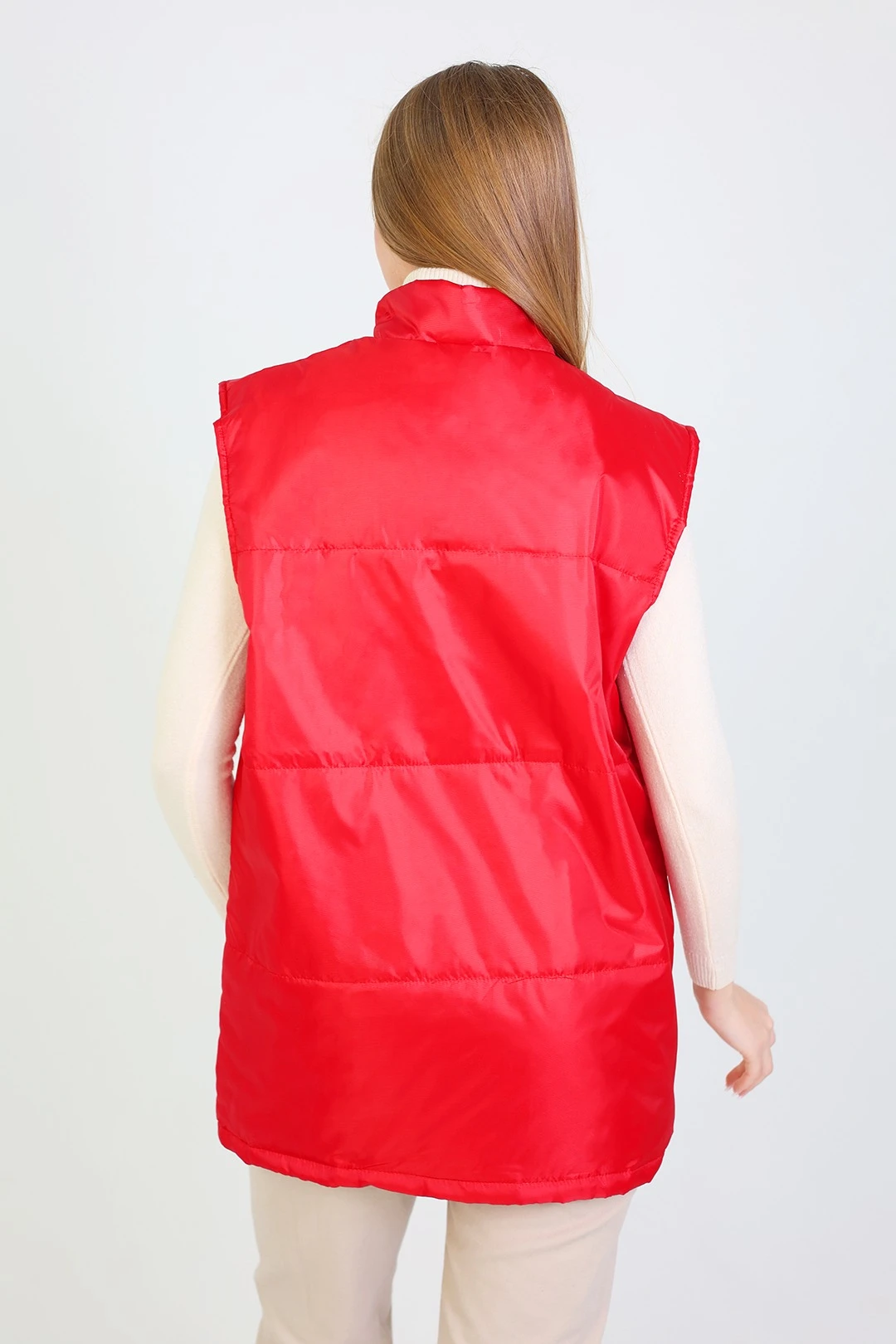 Жилет Оливер унисекс, однотонный красный#3