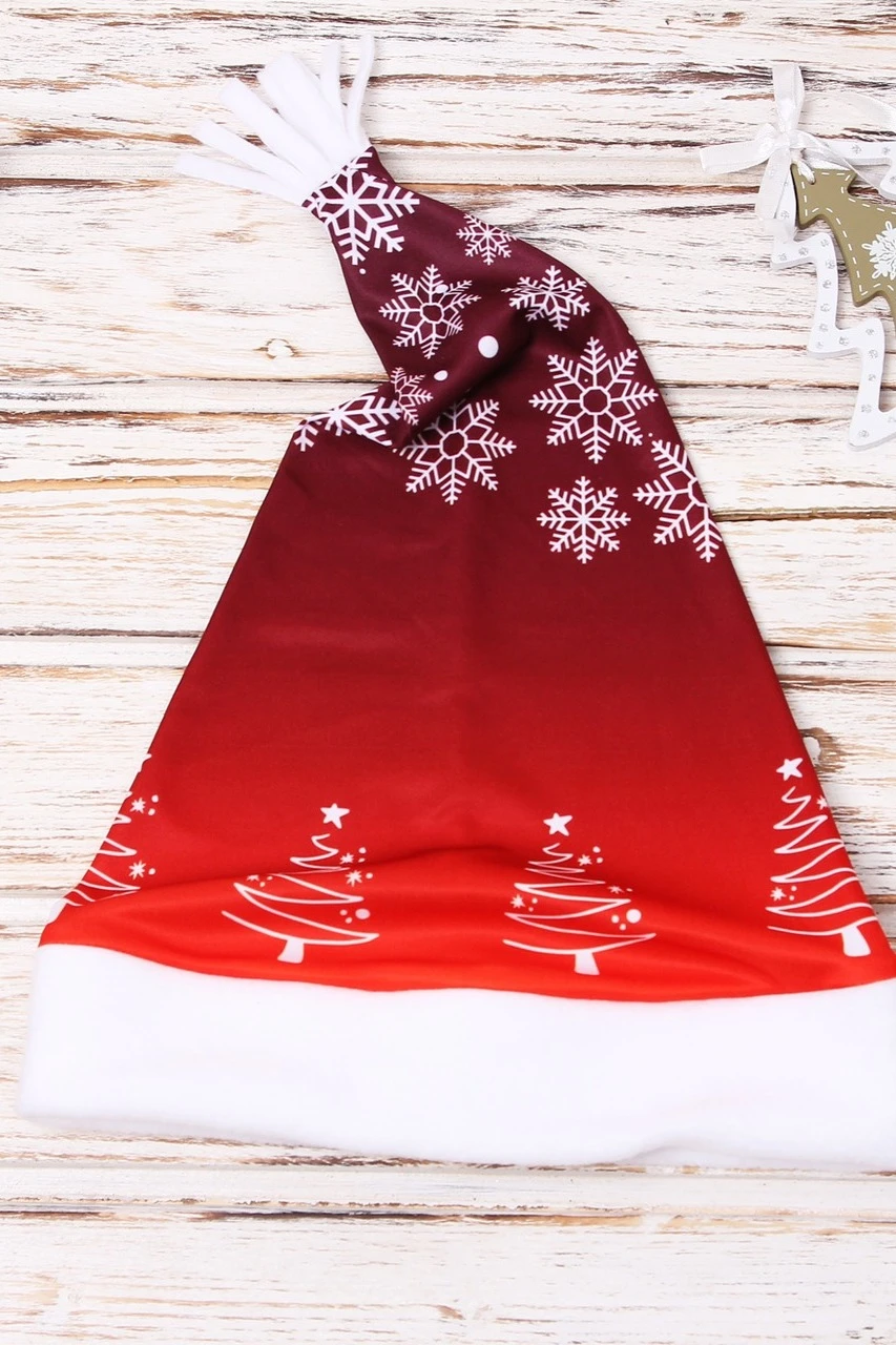 Колпак Новогодний с принтом "Snowflakes"#3