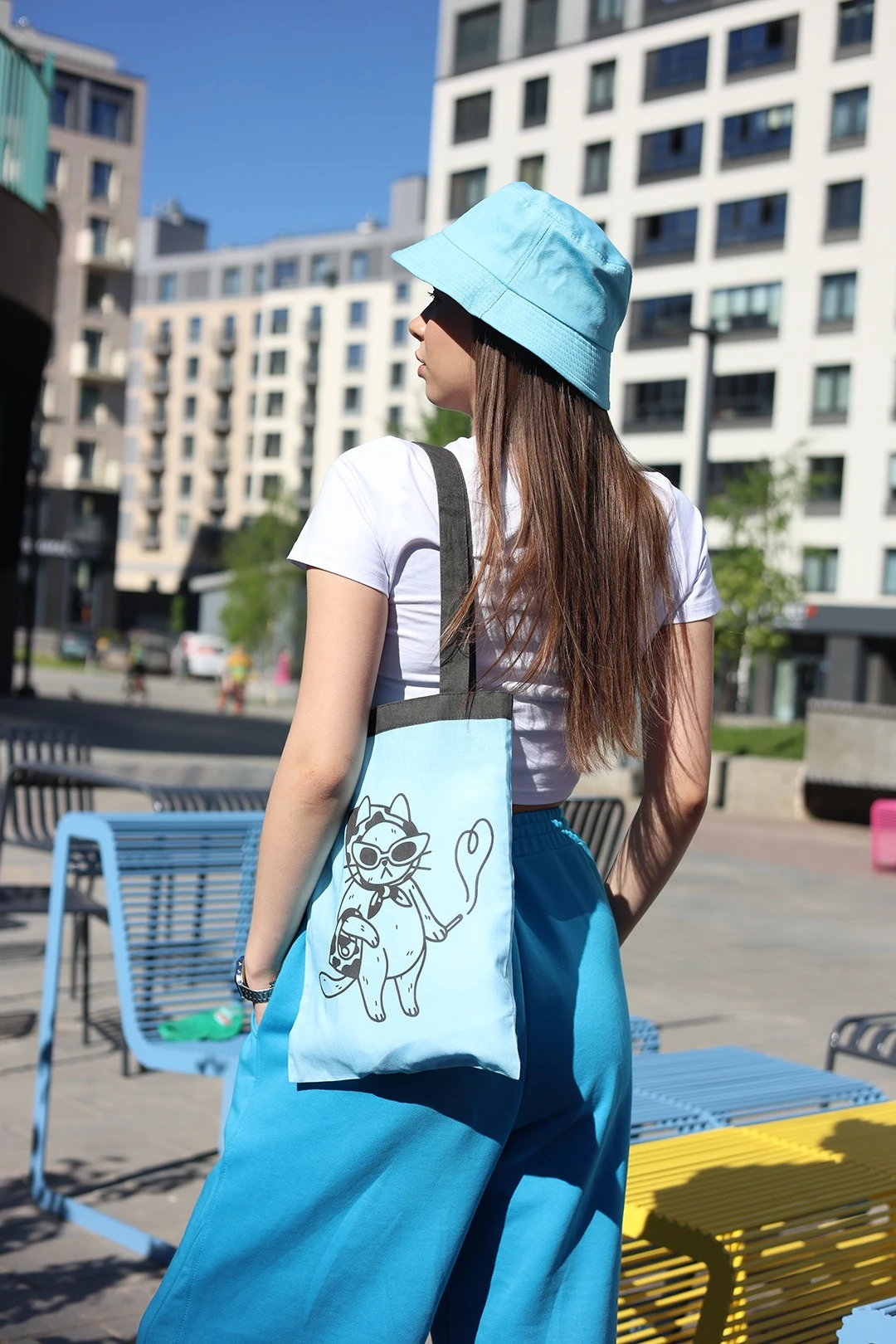 Сумка Пэйдж из перкали, с печатью#1