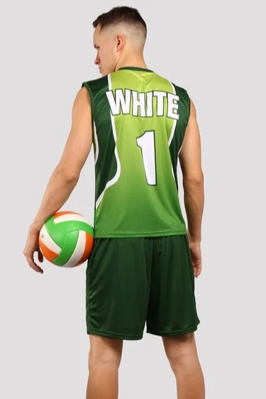 Волейбольная форма Изи мужская с полной запечаткой "WHITE 1"#1