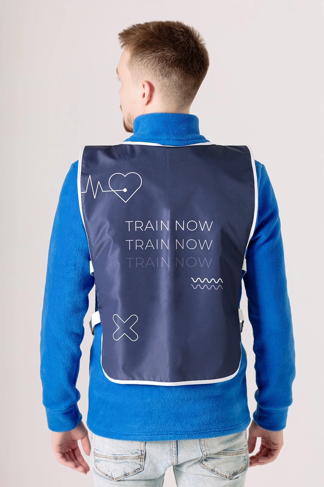 Манишка Юнив 40х60 см из дьюспо, с полной запечаткой "Cardio Trainer"#1