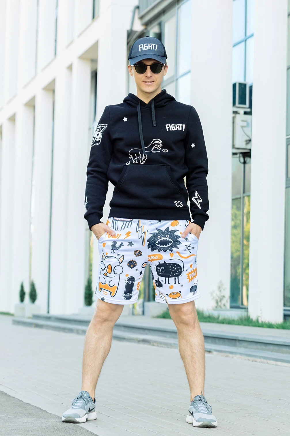 Худи Майк из футера унисекс, однотонная#4