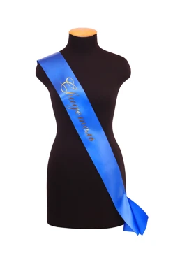 Лента нагрудная сатин 10х170 см, печать золотом#1