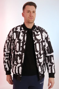 Куртка-бомбер Форд без капюшона на синтепоне унисекс, с полной запечаткой#2