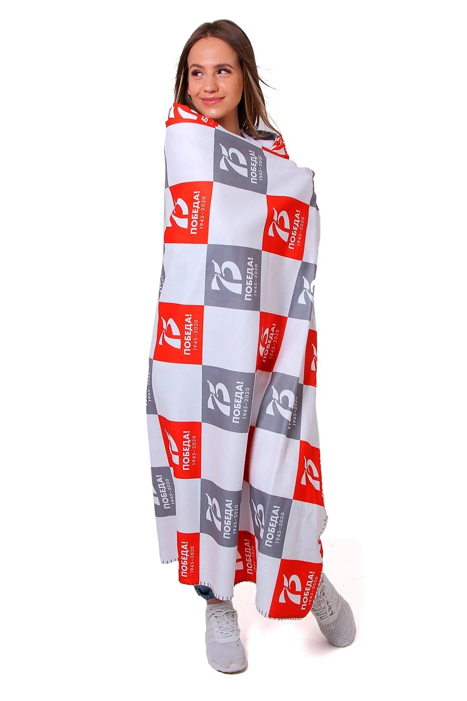 Плед Палитра флисовый 150х170 см (односторонний), с полной запечаткой "Victory"#1