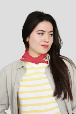 Купить бандану трикотажную взрослую 50х50 см, однотонную розовую